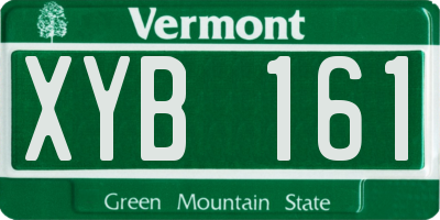VT license plate XYB161