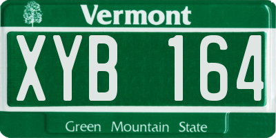 VT license plate XYB164