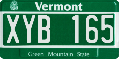 VT license plate XYB165