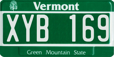 VT license plate XYB169