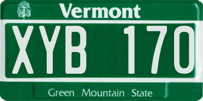 VT license plate XYB170