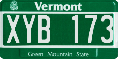 VT license plate XYB173