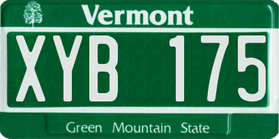 VT license plate XYB175