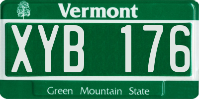 VT license plate XYB176