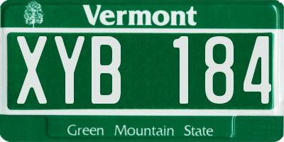 VT license plate XYB184