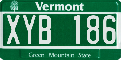 VT license plate XYB186