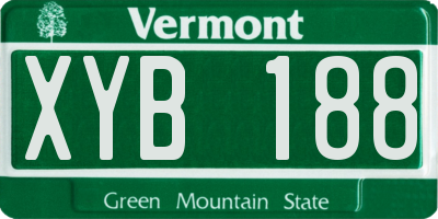 VT license plate XYB188