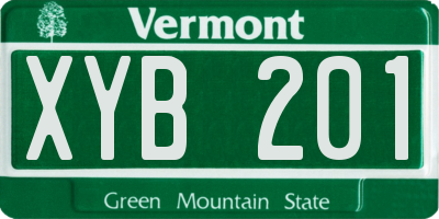 VT license plate XYB201