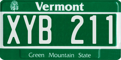 VT license plate XYB211