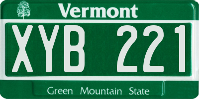 VT license plate XYB221
