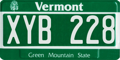 VT license plate XYB228