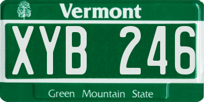 VT license plate XYB246