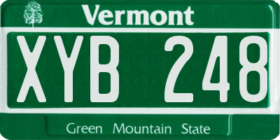 VT license plate XYB248