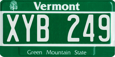 VT license plate XYB249