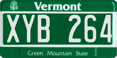 VT license plate XYB264