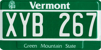VT license plate XYB267