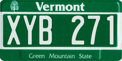 VT license plate XYB271