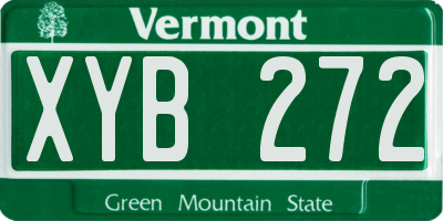 VT license plate XYB272