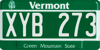 VT license plate XYB273