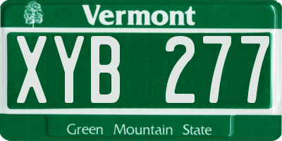 VT license plate XYB277