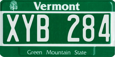 VT license plate XYB284