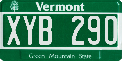 VT license plate XYB290
