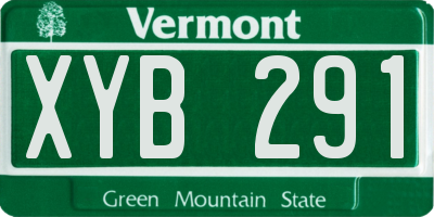 VT license plate XYB291