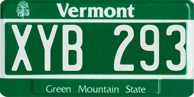 VT license plate XYB293