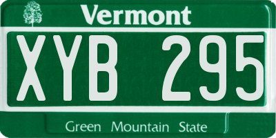 VT license plate XYB295