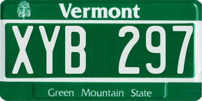 VT license plate XYB297