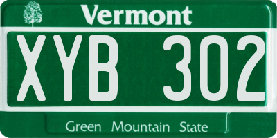 VT license plate XYB302