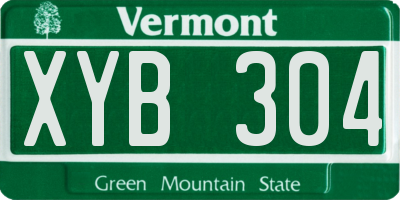 VT license plate XYB304