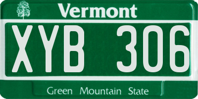VT license plate XYB306