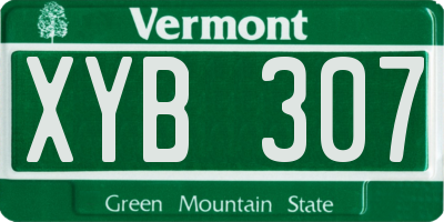 VT license plate XYB307