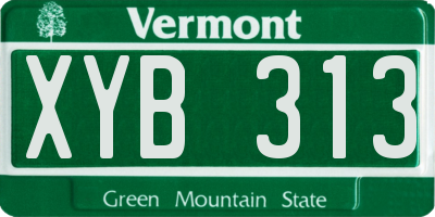 VT license plate XYB313