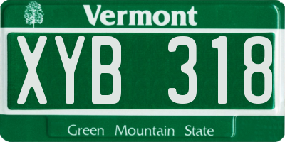 VT license plate XYB318