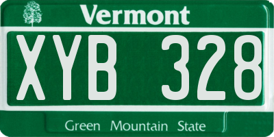 VT license plate XYB328