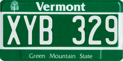 VT license plate XYB329