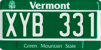 VT license plate XYB331