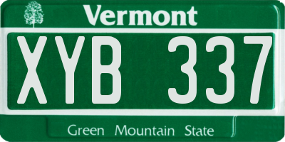 VT license plate XYB337