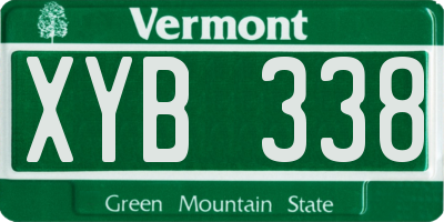 VT license plate XYB338