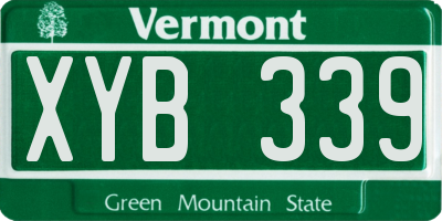 VT license plate XYB339