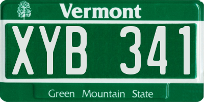 VT license plate XYB341