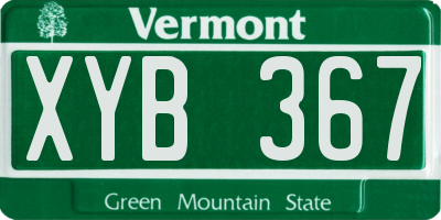 VT license plate XYB367