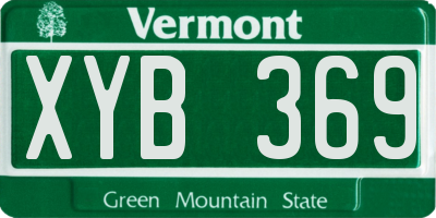 VT license plate XYB369