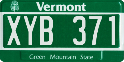 VT license plate XYB371