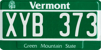 VT license plate XYB373