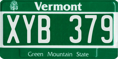 VT license plate XYB379