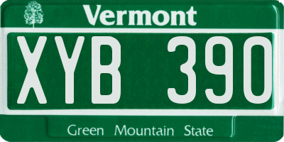 VT license plate XYB390
