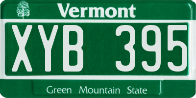 VT license plate XYB395